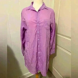Frank & Eileen $298 Mary Shirtdress Dress‎ Lilac Lavender Purple Long Sleeve